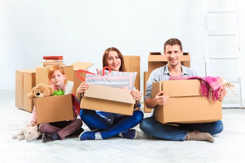 Moving van prepared for house and flat removals around Kentish Town
