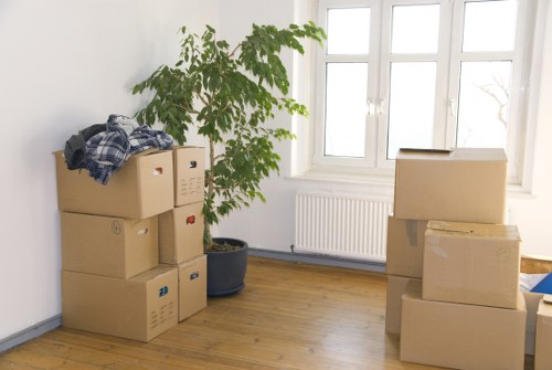 Moving van outside a Kentish Town property with access challenges