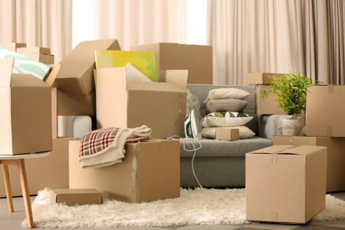 Moving truck prepared for a flat or office move in Kentish Town