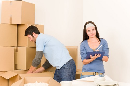 Local moving team handling access in a Kentish Town property